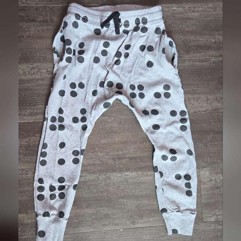 NUNUNU Gray Polka Dot Kids Joggers